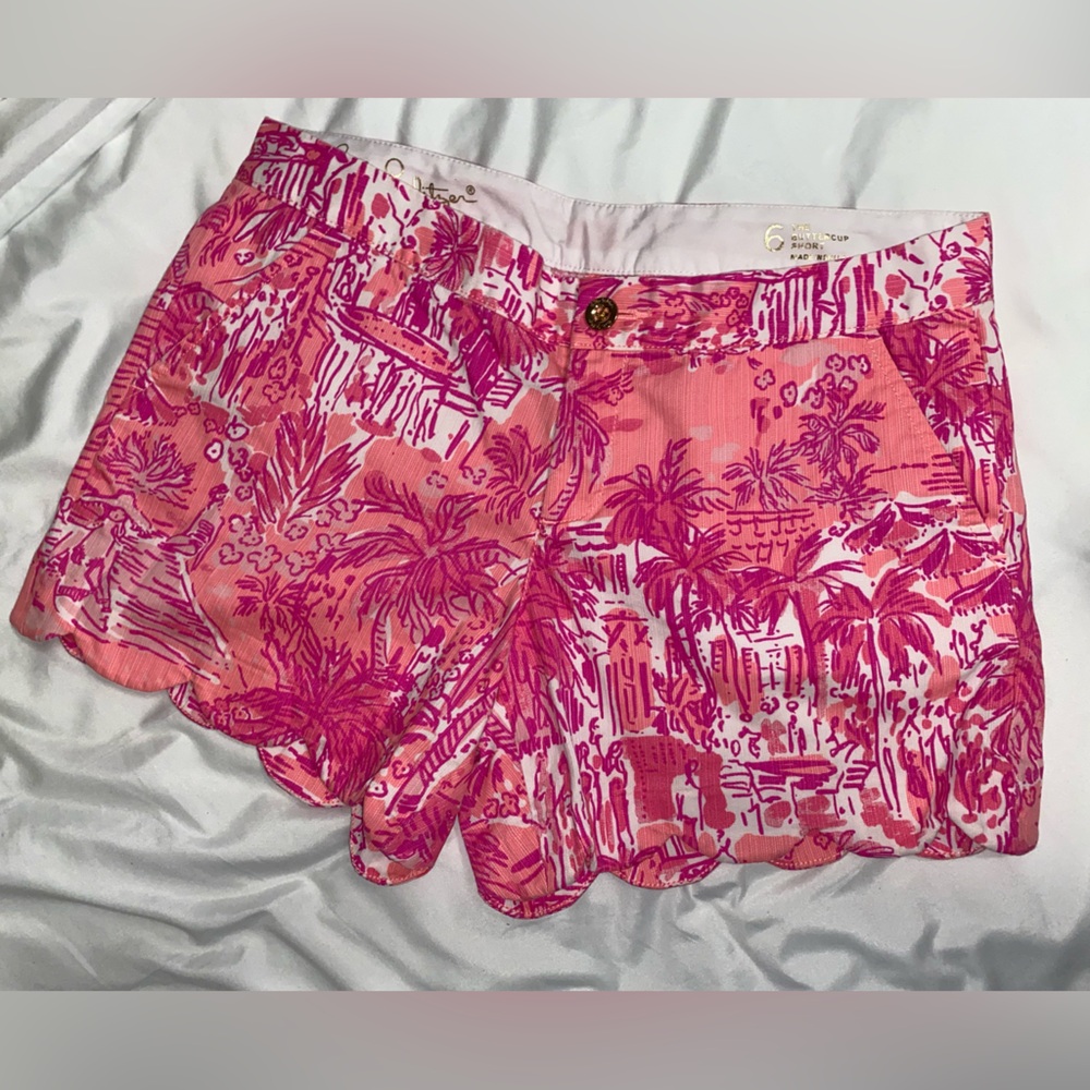 Lily Pulitzer Womens Buttercup scalloped shorts